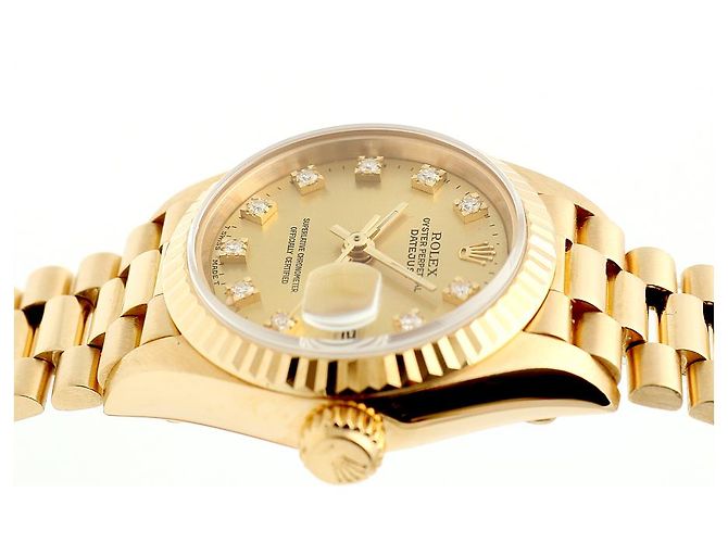 Rolex Reloj Datejust Gold Original Diamond de oro para mujer - Año de nacimiento Dorado - vista 12
