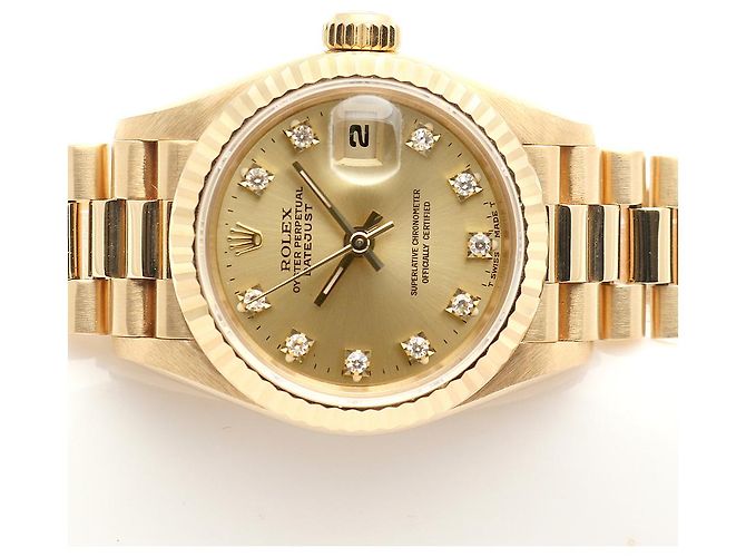Rolex Reloj Datejust Gold Original Diamond de oro para mujer - Año de nacimiento Dorado - vista 14