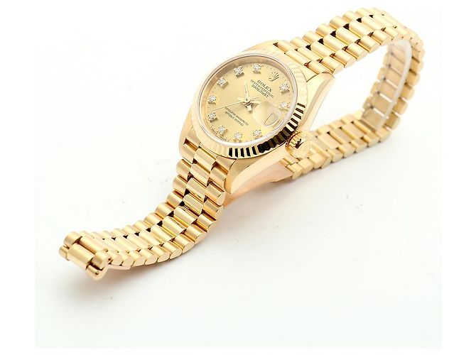Rolex Reloj Datejust Gold Original Diamond de oro para mujer - Año de nacimiento Dorado - vista 15