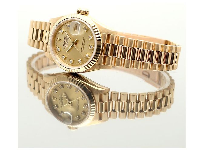 Rolex Reloj Datejust Gold Original Diamond de oro para mujer - Año de nacimiento Dorado - vista 2