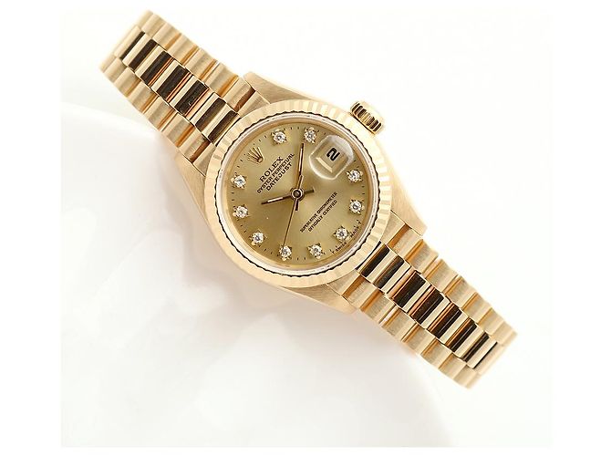 Rolex Reloj Datejust Gold Original Diamond de oro para mujer - Año de nacimiento Dorado - vista 21