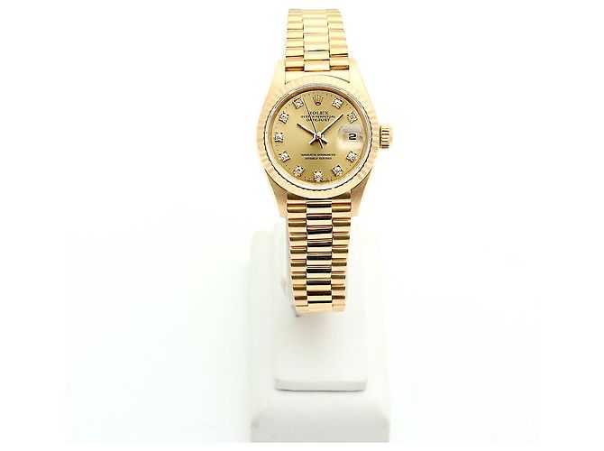 Rolex Reloj Datejust Gold Original Diamond de oro para mujer - Año de nacimiento Dorado - vista 3