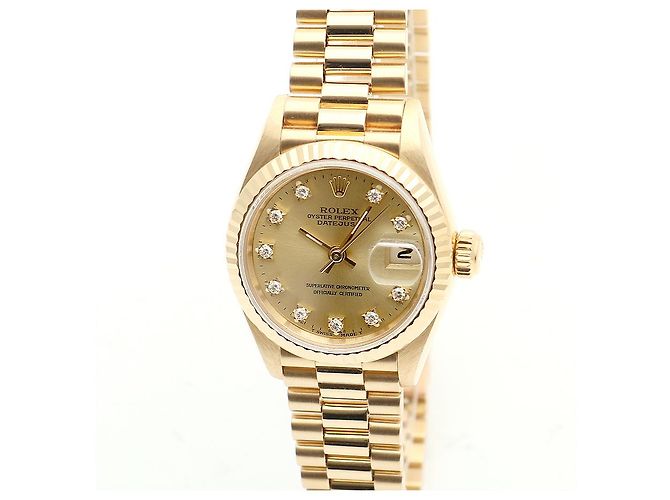 Rolex Reloj Datejust Gold Original Diamond de oro para mujer - Año de nacimiento Dorado - vista 8