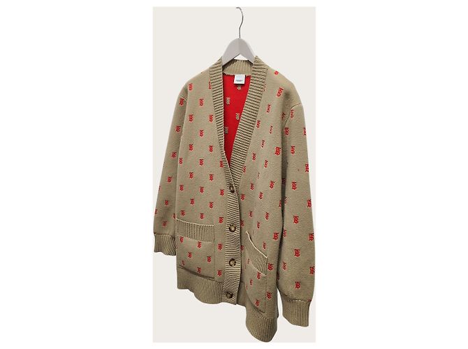 Burberry Cardigan aus Woll-Kaschmir-Mischung mit Monogramm in Archive Beige Braun - Ansicht 2