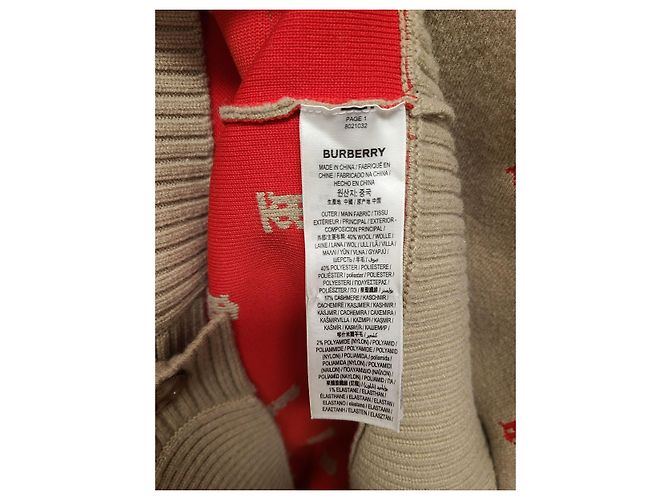 Burberry Cardigan aus Woll-Kaschmir-Mischung mit Monogramm in Archive Beige Braun - Ansicht 5