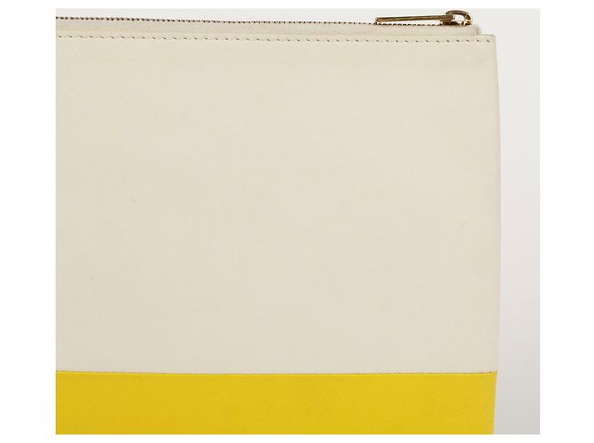 Céline Clutch in pelle bicolore D'oro - vista 12
