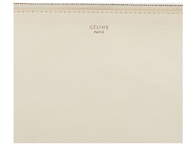 Céline Clutch in pelle bicolore D'oro - vista 3