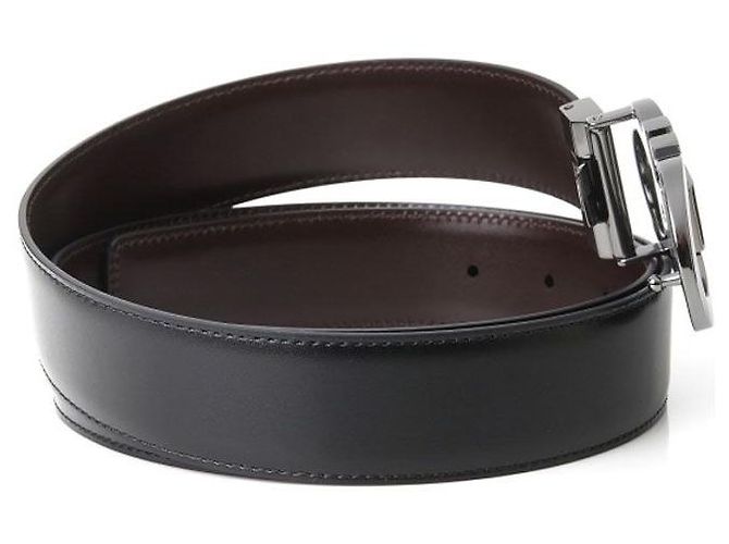 Gancini Salvatore Ferragamo Cintura da uomo reversibile Nero Marrone - vista 2