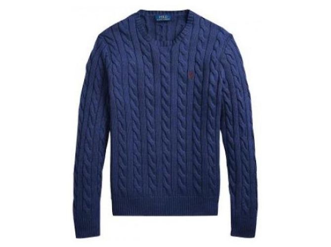 Ralph Lauren Zopfstrick mit Pony-Logo-Stickerei Blau - Ansicht 5