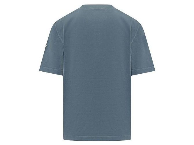 Moncler Baumwoll-T-Shirt mit Logo-Print Blau - Ansicht 5