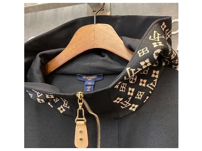 Louis Vuitton Oversized Strickkapuzenpullover aus Wolle für Damen Schwarz - Ansicht 4