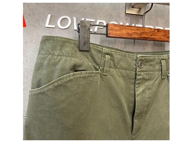 Gucci Pantaloni in cotone Khaki Marrone - vista 4