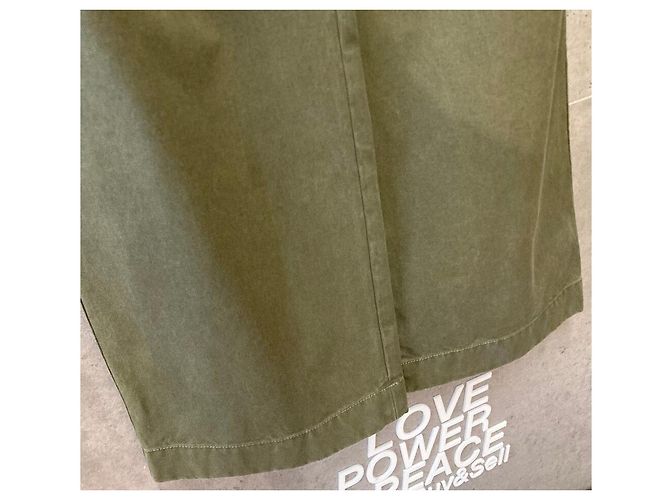 Gucci Pantaloni in cotone Khaki Marrone - vista 5