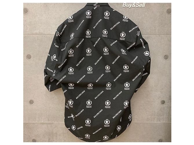 Balenciaga T-shirt in cotone WFP Multi-Logo Nera - vista 2