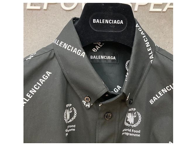 Balenciaga T-shirt in cotone WFP Multi-Logo Nera - vista 4