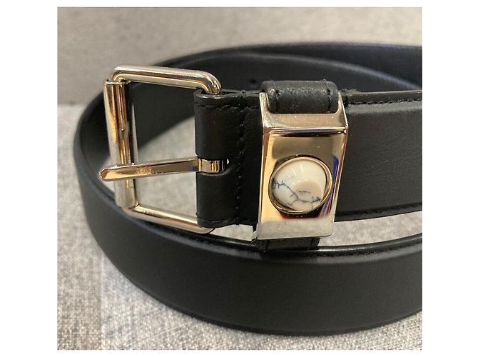 Balenciaga Cintura classica in pelle con borchie nera Nero - vista 2