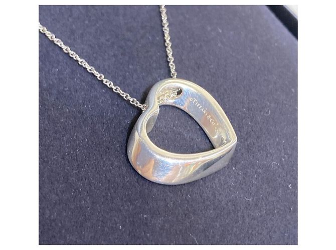 Tiffany & Co Open Heart Vintage Silver Necklace - view 3