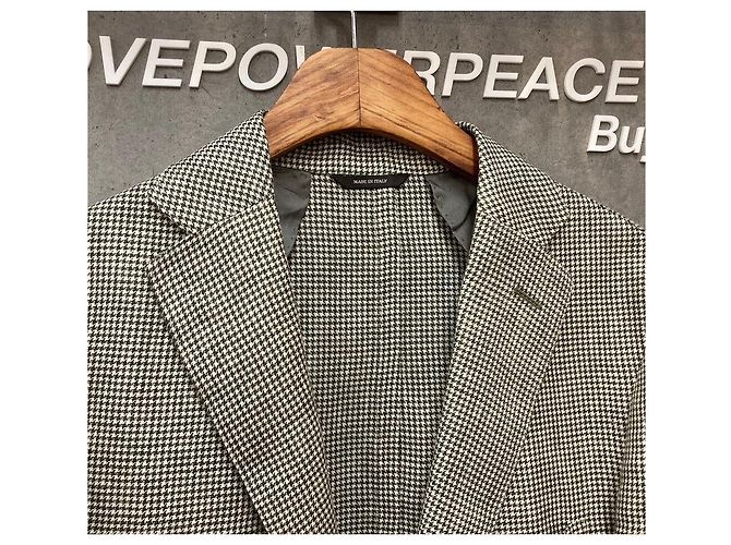 Loro Piana Leinen-Blazer mit Karomuster Grau Braun - Ansicht 4