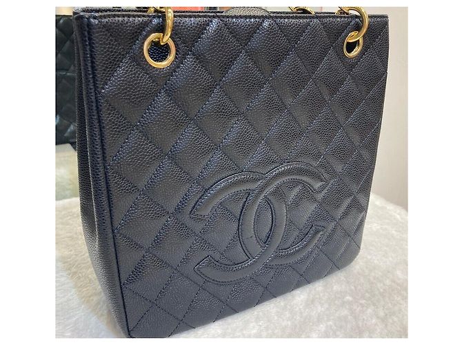 Chanel Borsa a tracolla Caviar Petit Shopping Square Black Nero - vista 3