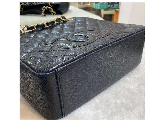 Chanel Borsa a tracolla Caviar Petit Shopping Square Black Nero - vista 4