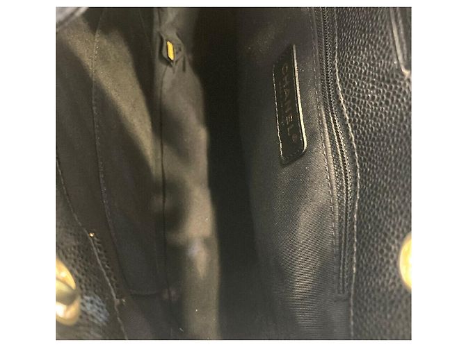 Chanel Borsa a tracolla Caviar Petit Shopping Square Black Nero - vista 5