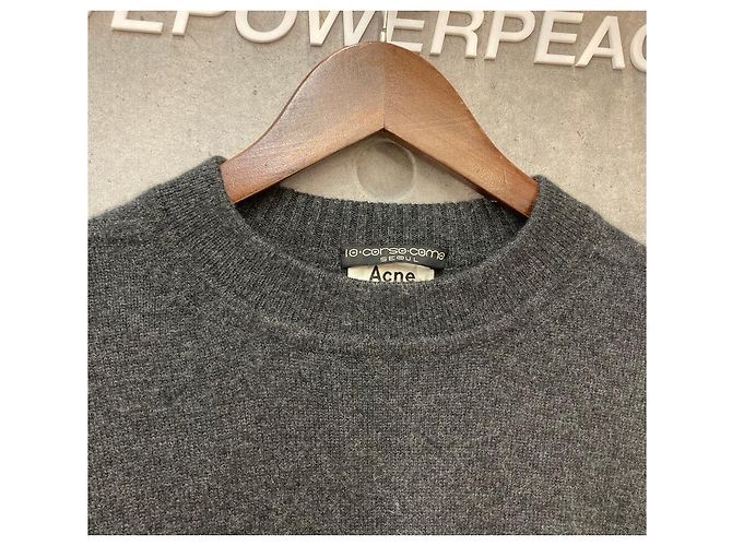 Acne Cashmere Wool Knit Charcoal Grey Brown - view 4