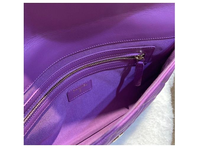 Chanel Clutch Cosmetic Caviar Purple Series Porpora - vista 5