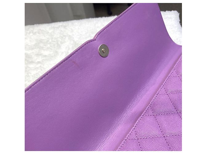 Chanel Clutch Cosmetic Caviar Purple Series Porpora - vista 6