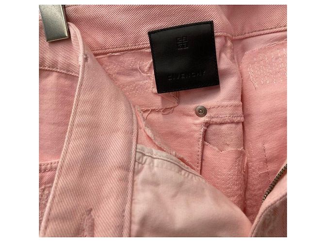 Givenchy Pantaloni Slim Fit Boro Distressed Rosa - vista 3