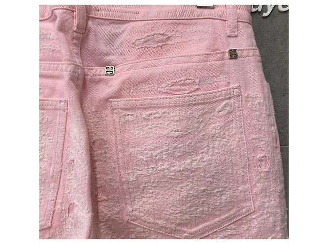 Givenchy Pantaloni Slim Fit Boro Distressed Rosa - vista 6
