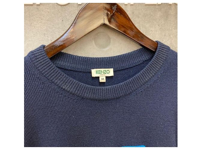 Kenzo Logo Knit Navy Blue - view 3