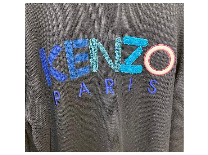 Kenzo Logo Knit Navy Blue - view 4