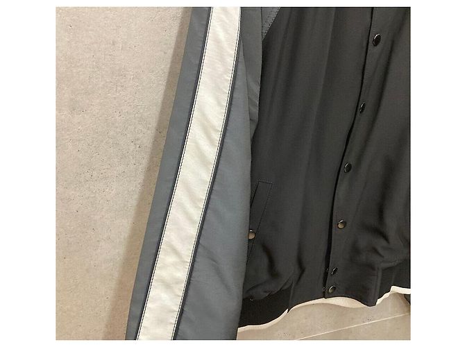 Lanvin Stadium-Jacke mit Nylonfutter Schwarz - Ansicht 4
