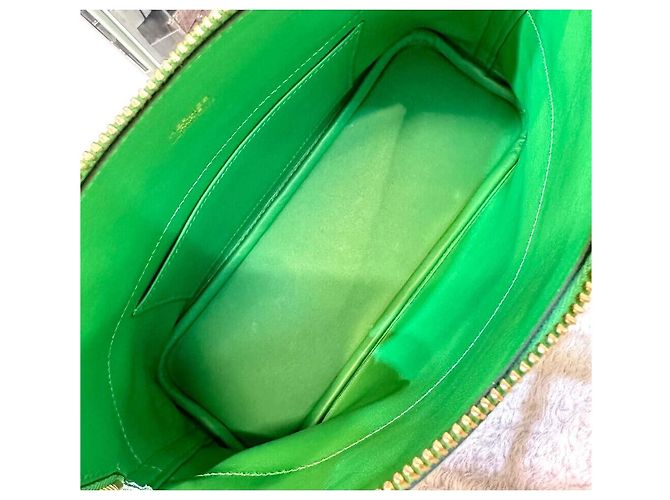 Hermès Borsa Tote Bolide Swift Bamboo con Hardware Dorato e Incisione Verde - vista 7