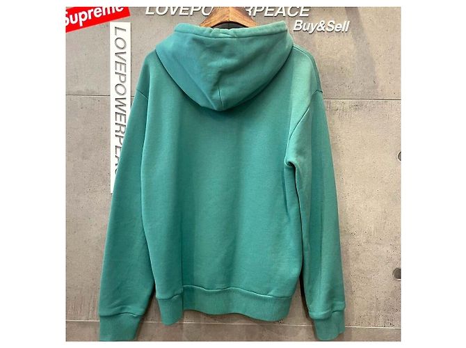Louis Vuitton Logo Bestickter Signature Hoodie Grün - Ansicht 3