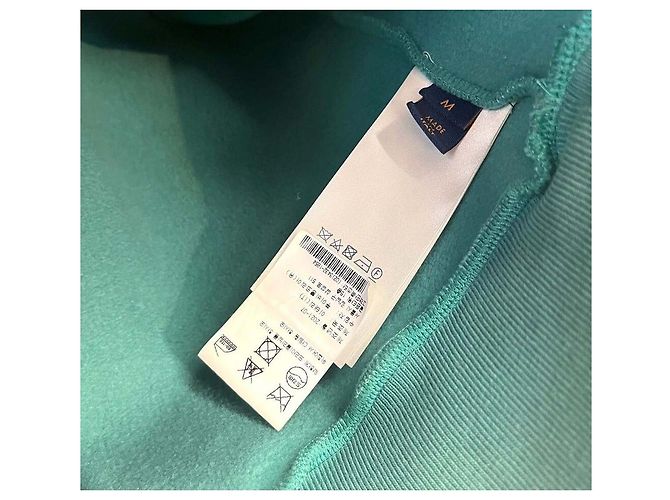 Louis Vuitton Logo Bestickter Signature Hoodie Grün - Ansicht 6