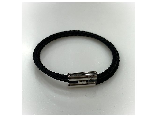 Hermès Men's Tunis Tresor Bracelet Black Silver - view 8