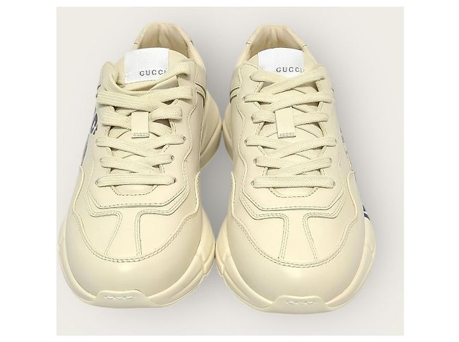 Gucci Sneakers Layton in pelle con logo Lemon Lettering Bianco - vista 6