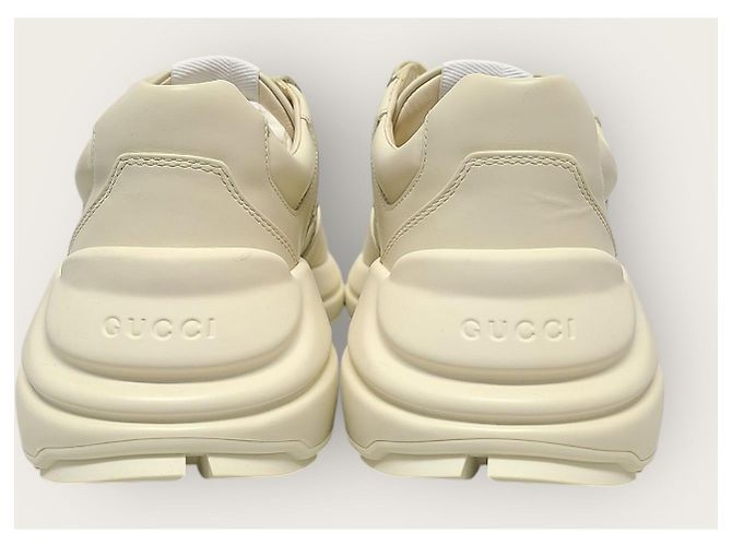 Gucci Sneakers Layton in pelle con logo Lemon Lettering Bianco - vista 7