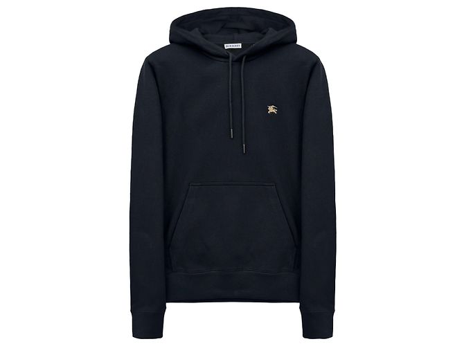 Burberry Black Drawstring Back Logo Hoodie - view 2
