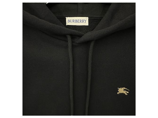 Burberry Black Drawstring Back Logo Hoodie - view 9