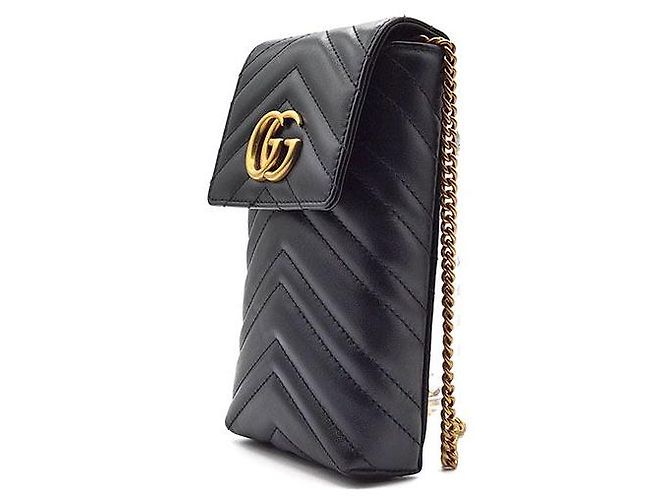 Gucci GG Marmont Mini Chain Umhängetasche Schwarz - Ansicht 2