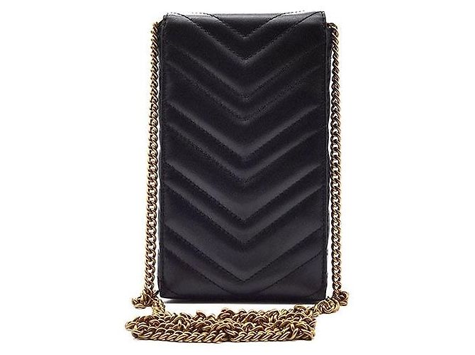 Gucci GG Marmont Mini Chain Umhängetasche Schwarz - Ansicht 3