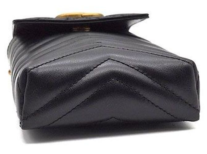 Gucci GG Marmont Mini Chain Umhängetasche Schwarz - Ansicht 7