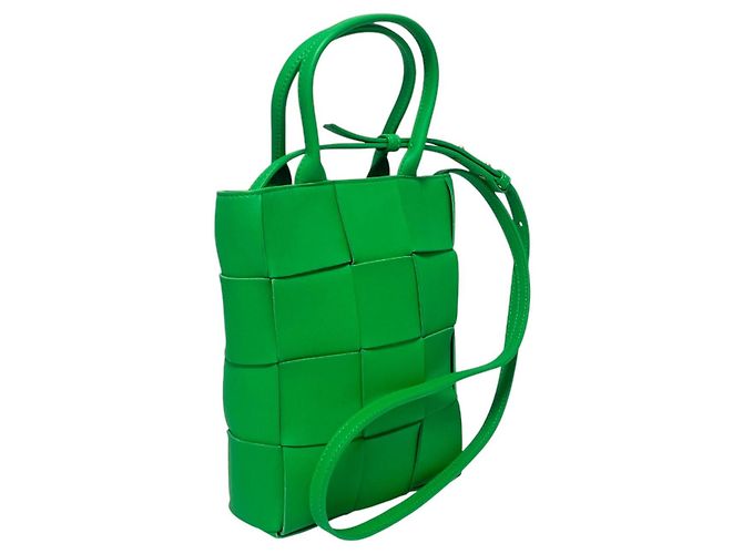 Bottega Veneta Mini borsa tote Intrecciato Cassette Verde - vista 2