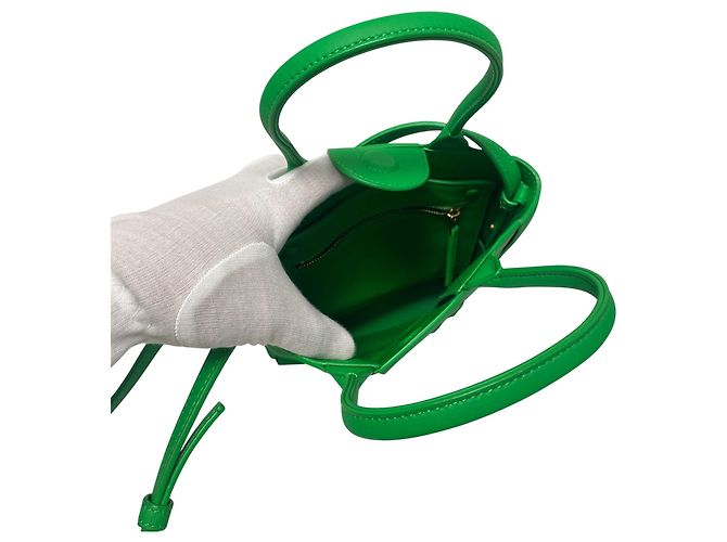 Bottega Veneta Mini borsa tote Intrecciato Cassette Verde - vista 4