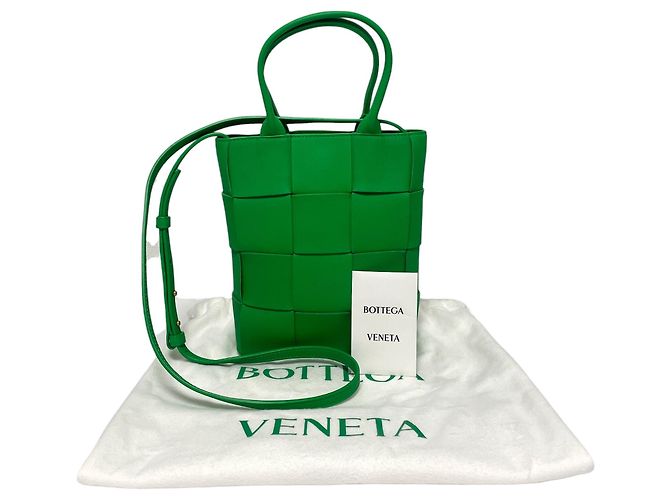 Bottega Veneta Mini borsa tote Intrecciato Cassette Verde - vista 7
