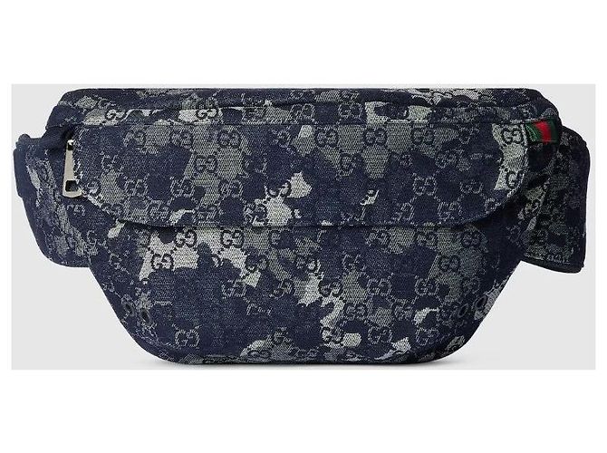 Gucci Borsa a Marsupio Grande in Denim Multicolore - vista 10