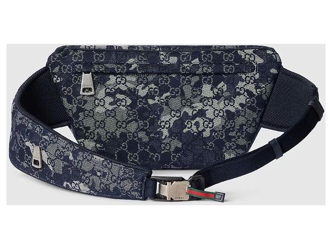 Gucci Borsa a Marsupio Grande in Denim Multicolore - vista 12
