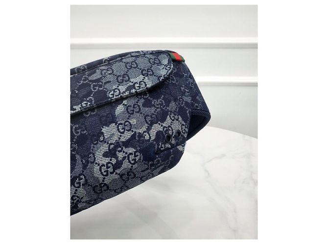 Gucci Borsa a Marsupio Grande in Denim Multicolore - vista 4
